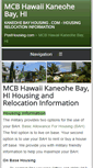 Mobile Screenshot of kaneohebayhousing.com